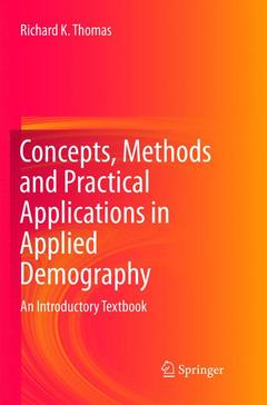 Couverture de l’ouvrage Concepts, Methods and Practical Applications in Applied Demography