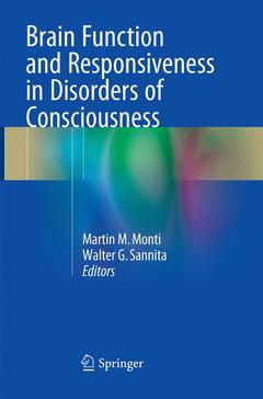 Cover of the book Brain Function and Responsiveness in Disorders of Consciousness