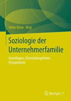 Cover of the book Soziologie der Unternehmerfamilie