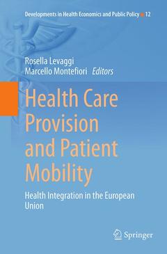 Couverture de l’ouvrage Health Care Provision and Patient Mobility