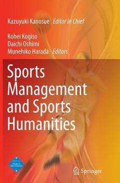 Cover of the book Sports Management and Sports Humanities