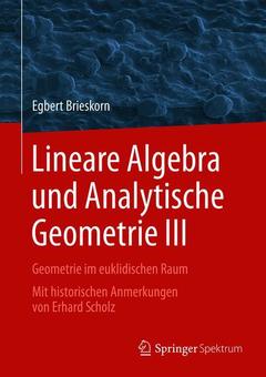 Couverture de l’ouvrage Lineare Algebra und Analytische Geometrie III