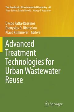 Cover of the book Advanced Treatment Technologies for Urban Wastewater Reuse