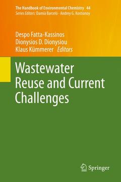 Couverture de l’ouvrage Wastewater Reuse and Current Challenges 