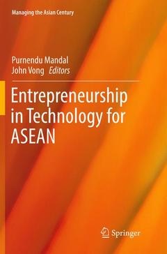 Couverture de l’ouvrage Entrepreneurship in Technology for ASEAN