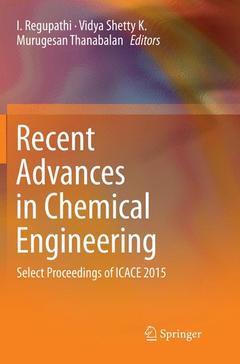 Couverture de l’ouvrage Recent Advances in Chemical Engineering