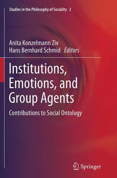 Cover of the book Institutions, Emotions, and Group Agents