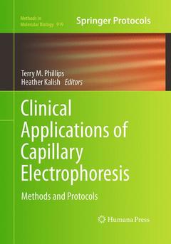 Couverture de l’ouvrage Clinical Applications of Capillary Electrophoresis