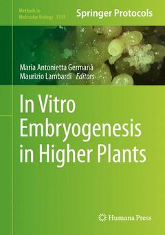 Cover of the book In Vitro Embryogenesis in Higher Plants