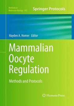 Couverture de l’ouvrage Mammalian Oocyte Regulation