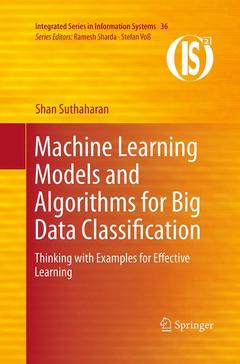 Couverture de l’ouvrage Machine Learning Models and Algorithms for Big Data Classification