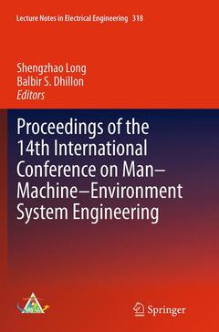 Couverture de l’ouvrage Proceedings of the 14th International Conference on Man-Machine-Environment System Engineering