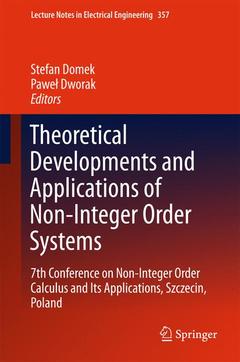 Cover of the book Theoretical Developments and Applications of Non-Integer Order Systems