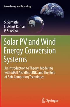 Couverture de l’ouvrage Solar PV and Wind Energy Conversion Systems