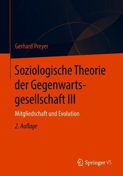 Couverture de l’ouvrage Soziologische Theorie der Gegenwartsgesellschaft III