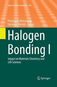 Couverture de l’ouvrage Halogen Bonding I
