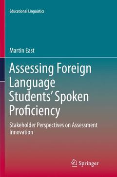 Couverture de l’ouvrage Assessing Foreign Language Students’ Spoken Proficiency