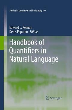 Couverture de l’ouvrage Handbook of Quantifiers in Natural Language