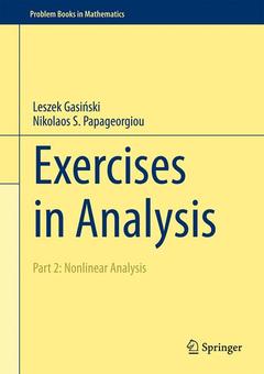 Couverture de l’ouvrage Exercises in Analysis