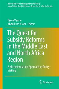 Couverture de l’ouvrage The Quest for Subsidy Reforms in the Middle East and North Africa Region