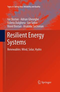 Couverture de l’ouvrage Resilient Energy Systems