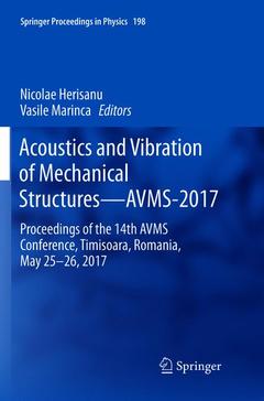 Couverture de l’ouvrage Acoustics and Vibration of Mechanical Structures—AVMS-2017