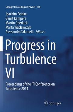 Couverture de l’ouvrage Progress in Turbulence VI