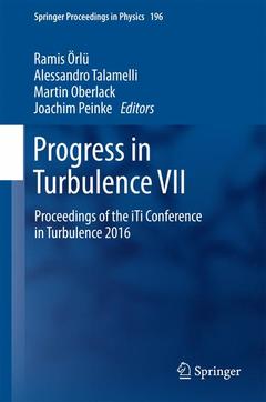 Couverture de l’ouvrage Progress in Turbulence VII
