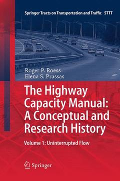 Couverture de l’ouvrage The Highway Capacity Manual: A Conceptual and Research History