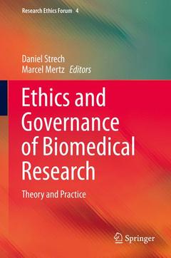 Couverture de l’ouvrage Ethics and Governance of Biomedical Research
