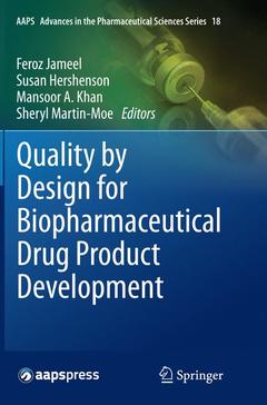 Couverture de l’ouvrage Quality by Design for Biopharmaceutical Drug Product Development