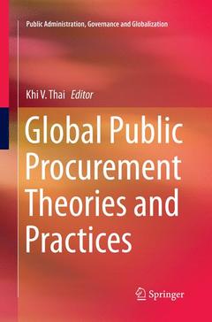 Couverture de l’ouvrage Global Public Procurement Theories and Practices