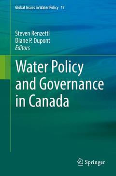 Couverture de l’ouvrage Water Policy and Governance in Canada