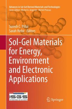 Couverture de l’ouvrage Sol-Gel Materials for Energy, Environment and Electronic Applications