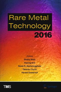 Couverture de l’ouvrage Rare Metal Technology 2016