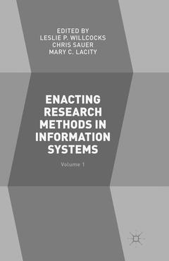 Cover of the book Enacting Research Methods in Information Systems: Volume 1