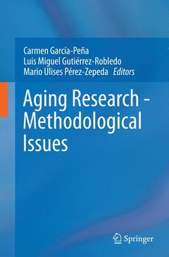 Couverture de l’ouvrage Aging Research - Methodological Issues