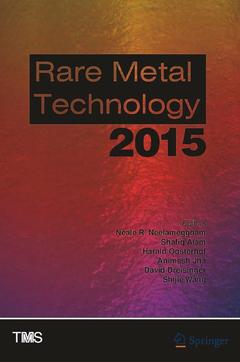 Couverture de l’ouvrage Rare Metal Technology 2015