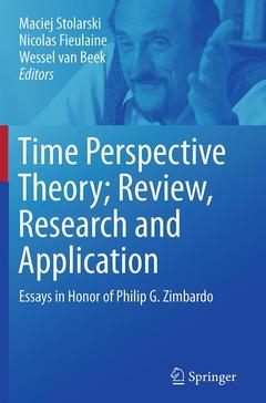 Couverture de l’ouvrage Time Perspective Theory; Review, Research and Application