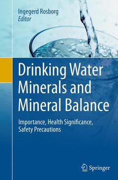 Couverture de l’ouvrage Drinking Water Minerals and Mineral Balance