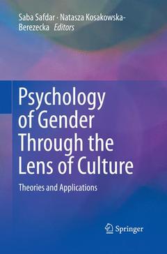 Couverture de l’ouvrage Psychology of Gender Through the Lens of Culture