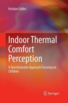 Couverture de l’ouvrage Indoor Thermal Comfort Perception