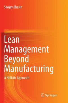 Couverture de l’ouvrage Lean Management Beyond Manufacturing