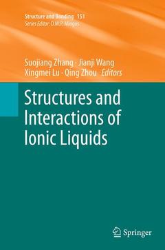 Couverture de l’ouvrage Structures and Interactions of Ionic Liquids