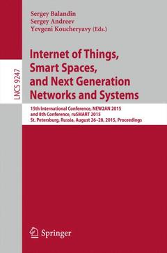 Couverture de l’ouvrage Internet of Things, Smart Spaces, and Next Generation Networks and Systems