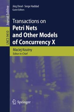 Couverture de l’ouvrage Transactions on Petri Nets and Other Models of Concurrency X