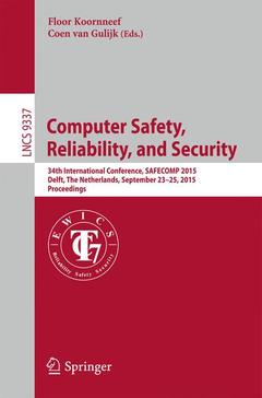 Couverture de l’ouvrage Computer Safety, Reliability, and Security