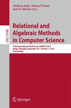 Cover of the book Relational and Algebraic Methods in Computer Science