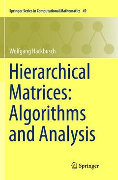Couverture de l’ouvrage Hierarchical Matrices: Algorithms and Analysis