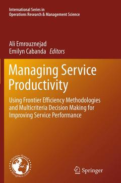 Couverture de l’ouvrage Managing Service Productivity